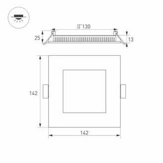 Светильник Arlight DL-142x142M-13W