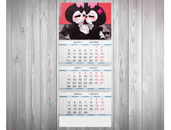 Календарь квартальный Бенди и чернильная машина №5