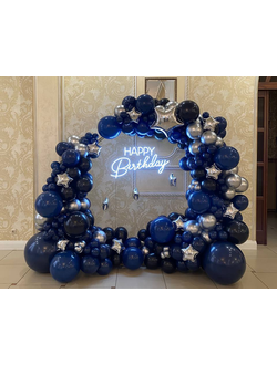 ФОТОЗОНА ИЗ ШАРОВ "HAPPY BIRTHDAY"