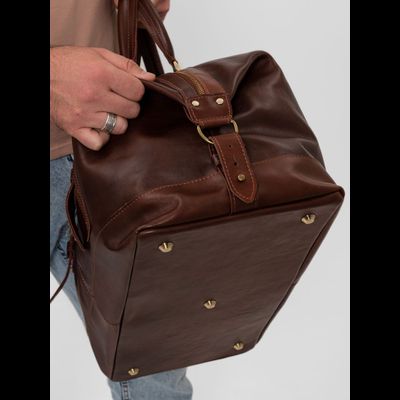 Кожаная дорожная сумка Campora Premium brown (арт. 
4019-53)