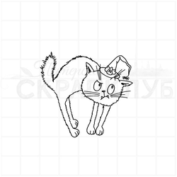 штамп взъерошенный кот