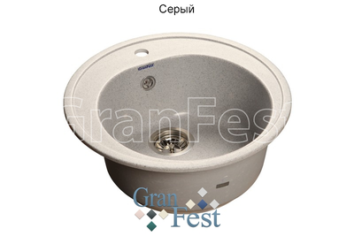 Керамическая мойка для кухни Granfest GF-R510 круглая мойка