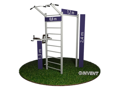 Спортивный комплекс 6 в 1 - Лестница, Турник+перекладина, Брусья, Пресс (UK-052)