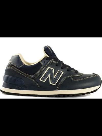 New Balance 574 Black Blue Leather