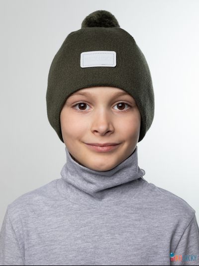 Шапка 24201-02 х/б подклад, темный хаки 52-54