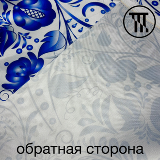 Тафта принт Гжель 4