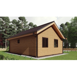 Одноэтажный каркасный дом с двумя спальнями 58,3м² (SK1)