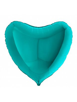 Сердце Тиффани 36"/90 см с надписью и гирляндой