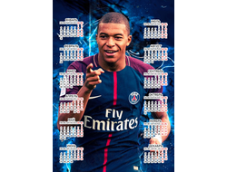 Календарь настенный Kylian Mbappe Lottin, Килиан Мбаппе Лоттен №5