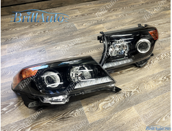 Фары Land Cruiser 200 Brownstone черные 07-15 год