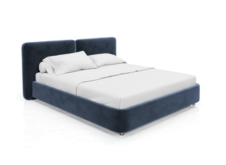 Кровать "Лема" синего цвета