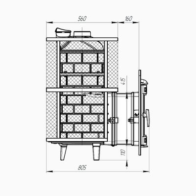 Банная печь Атмосфера XL сетка нержавейка до 26 м3