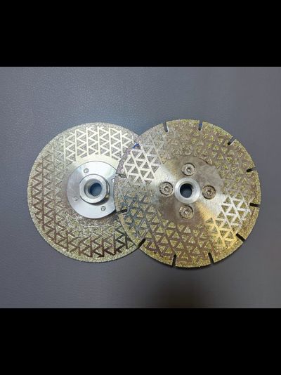 Диск для резки и шлифовки мрамора двусторонний (с фланцем) 125 мм