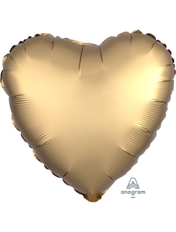 Шар Сердце Сатин Люкс Золото