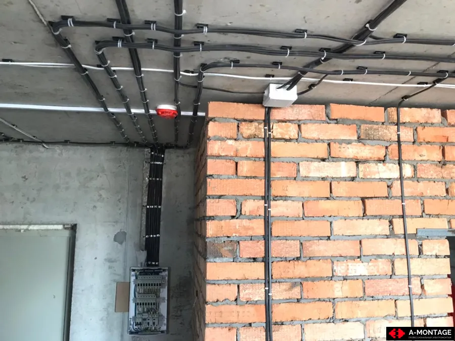 Черновой электромонтаж, 3-ком. квартира ЖК "Королев"