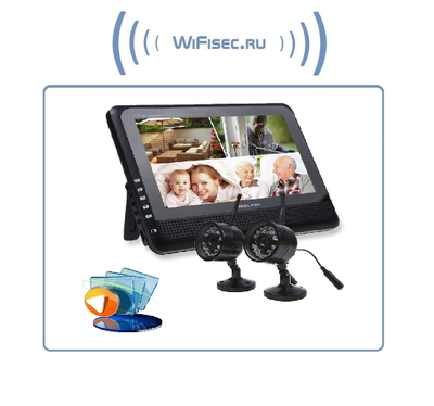 Видеоняня DBPOWER SS Монитор + 2 камеры с DVR