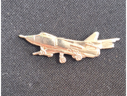 Значок металлический Самолёт №2 (цвет серебряный)