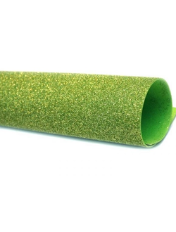 Фоамиран Глиттерный 40х60 см, светло-зеленый