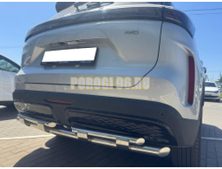 Защита заднего бампера двойная с перемычками Папа Тюнинг d60/42 для Chery Tiggo 7L 2025-