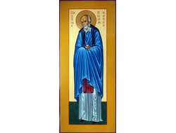 Никодим Печерский, просфорник, святой преподобный. Рукописная мерная икона.