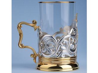 позолоченный подстаканник фсб