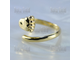 Золотое кольцо с ножкой младенца из жёлтого золота 585 пробы без вставок