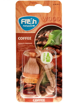 Ароматизатор "FRESH WAY", серия VICTORY WOOD, кофе, бутылочка в блистере, 5 мл