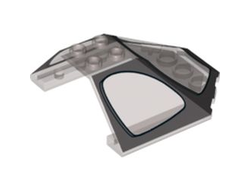 Windscreen 6 x 6 x 2 Canopy with SW General Grievous' Starfighter 2020 Pattern, Trans-Brown (Old Trans-Black) (87606pb06 / 6308185)