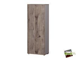 Шкаф для одежды 800х450х2098 B-721_Дуб Веллингтон табак/Кубанит серый