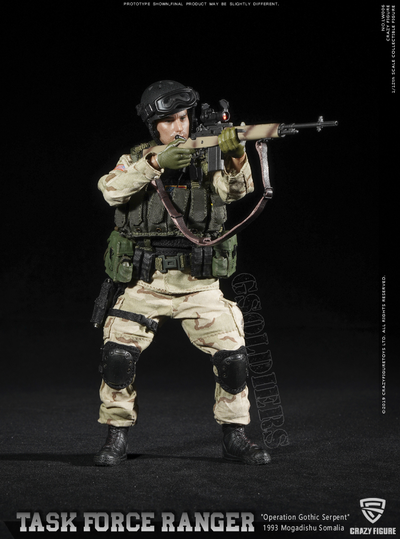 Снайпер отряда "Дельта" военного спецназа США ("Падение Черного Ястреба") - Коллекционная фигурка 1/12 scale US Delta Special Force - M14 Sniper (LW006) - Crazy Figure