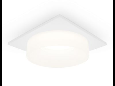 Встраиваемый светильник Ambrella MR16 GU5.3 max10W квадр 92(70)x45 бел песок/белый мат. TECHNO SPOT TN1314 SWH/FR