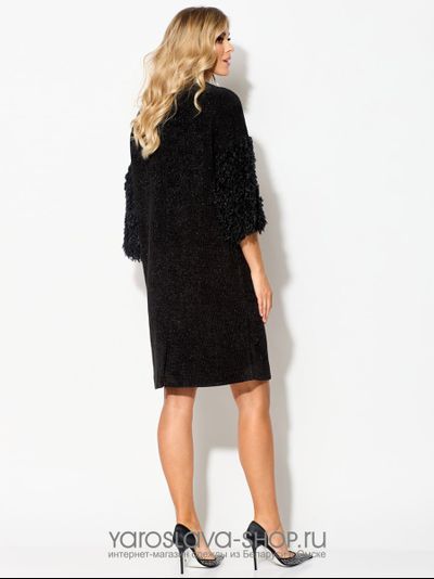 Стильное нарядное платье в черном цвете