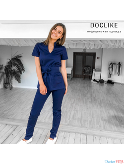 БЛУЗА DOCLIKE DL418 синяя