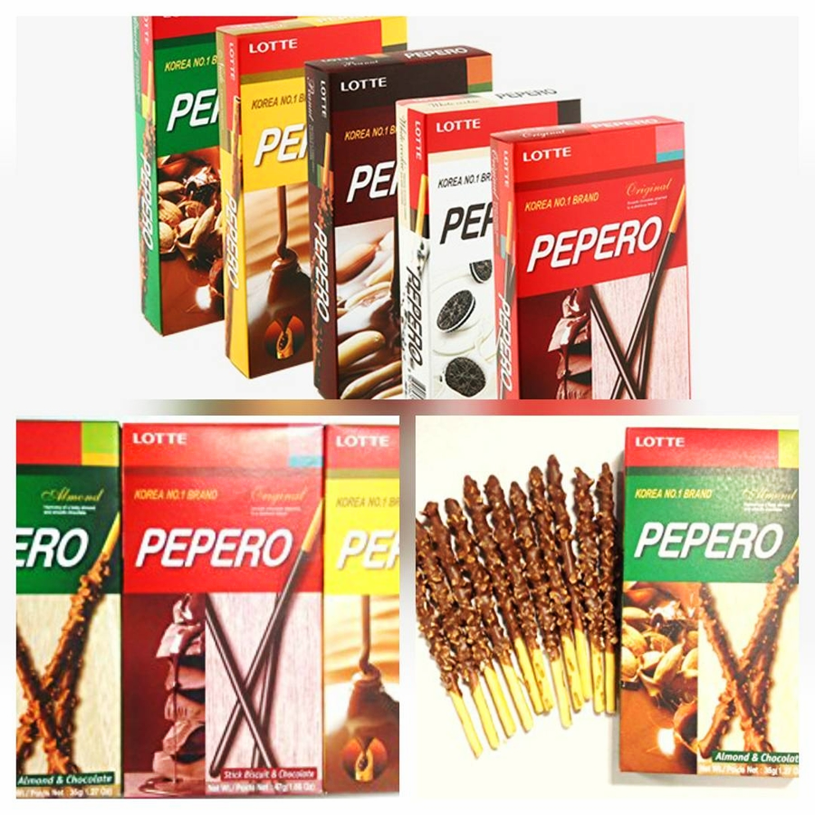 СОЛОМКА В ШОКОЛАДНОЙ ГЛАЗУРИ PEPERO тм Lotte в ассортименте