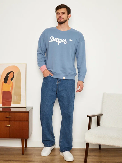 МУЖСКОЙ СВИТШОТ ГОЛУБОЙ "ДАРИ"