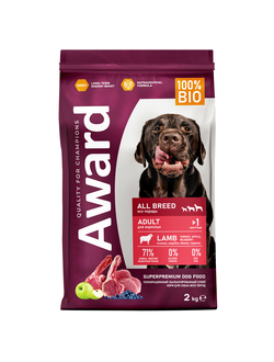 AWARD (Авард) сухой корм для собак всех пород, Ягненок, Индейка 2 кг
