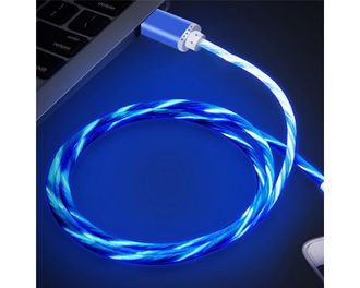 Дата-кабель Red Line LED USB – Lightning 8-pin,  СВЕТЯЩИЙСЯ