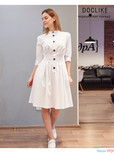 ПЛАТЬЕ DOCLIKE DL319 белое