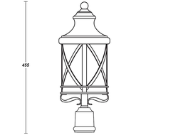 Садово-парковый светильник серии  Lucerna 2 bg(178см)