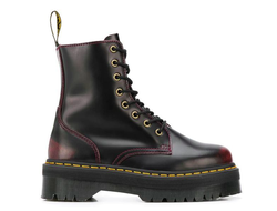 Dr. Martens Jadon Милитари на высокой подошве (бордовые с черным)