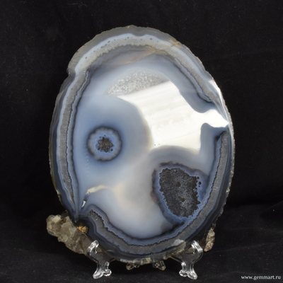 Агат - полированный спил - 158*120*6мм