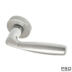 Дверная ручка на круглом основании Fratelli Cattini "JET" 7-CR/CS полированный хром / матовый хром