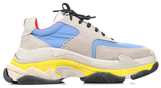 Кроссовки Balenciaga Triple S Nylon Suede Greu Blue