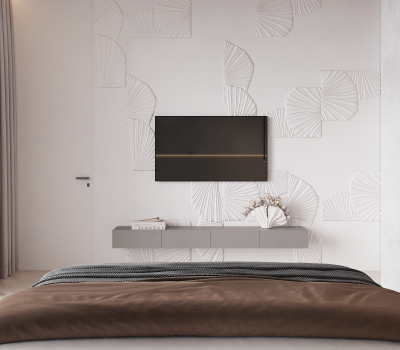 Гипсовое 3D панно "Пальмы" (визуализация)