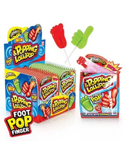 Леденец Пятка+Рука с взрывной карамелью Johny Bee 13гр