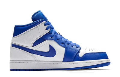 Air jordan 1 mid white black hyper royal sales