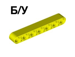 ! Б/У - Technic, Liftarm Thick 1 x 7, Neon Yellow (32524 6381983) - Б/У