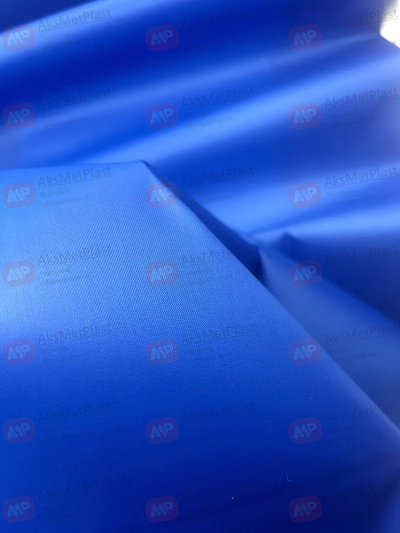 Тентовая ткань водонепроницаемая, однотонная синяя, h=1,5 м, L=100 м полиэстер (Ткань Оксфорд)