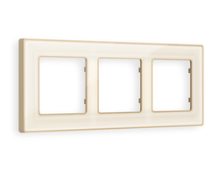Рамка 3-ая Бежевое стекло органическое/Шампань, коллекция ARCTIC - Ambrella Volt - ALFA