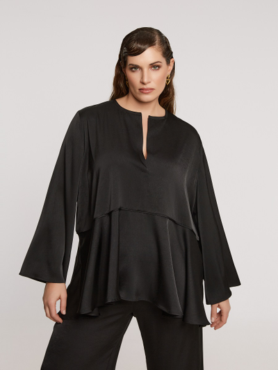 Блуза нарядная черная